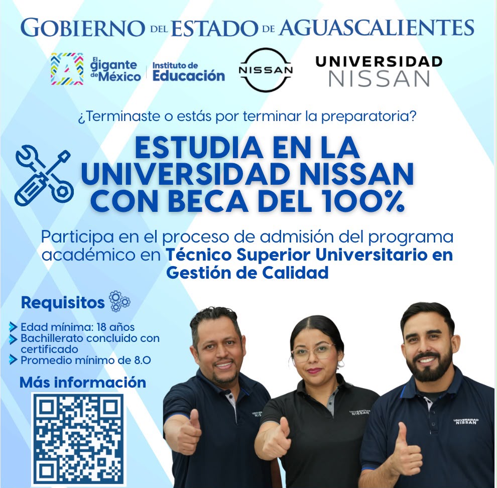 El Gobierno del Estado de Aguascalientes y Nissan Mexicana Lanzaron la Convocatoria del Programa de Becas Nissan 2026-2027